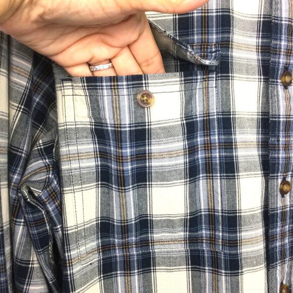 Carhart Relaxed Fit Streetwear Plaid Workwear Button Down Shirt Men's XL Tall - Picture 6 of 16